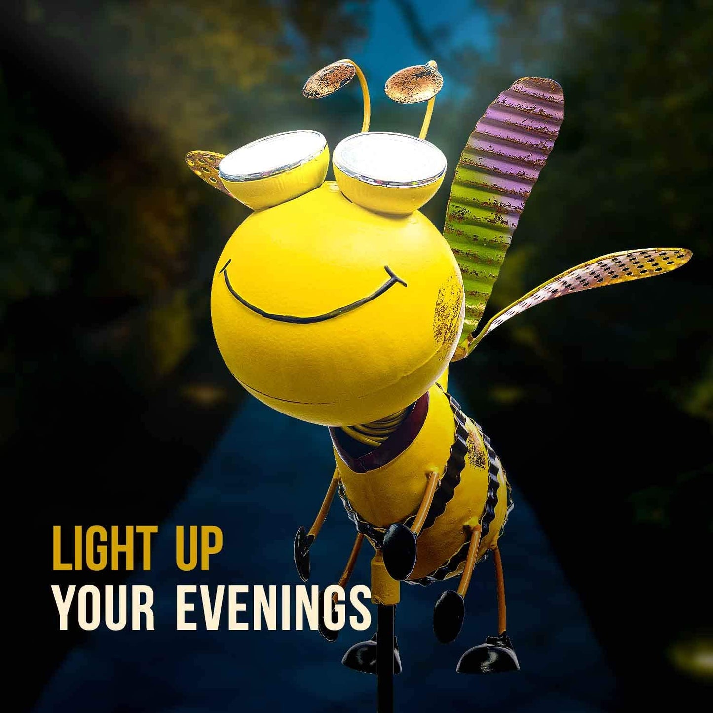 Bee Garden Decor - Add a Touch of Whimsy to Your Outdoor Living Space with This Bumble Bee Metal Yard Art - Bee Yard Decor