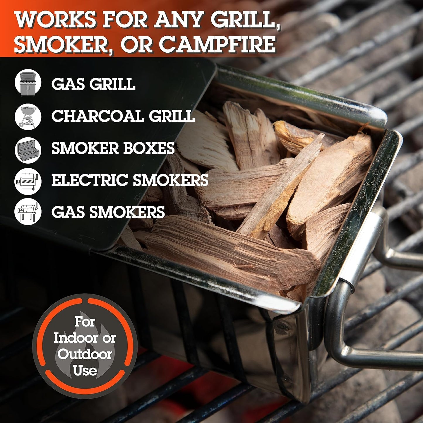 All Natural Pecan Wood Chips for Smoker - 260 Cu. In. Bag, Approx 2 Pounds- Kiln Dried Coarse Cut BBQ Grill Wood Chips for Smoking Meats - Barbecue Smoker Accessories - Grilling Gifts for Men