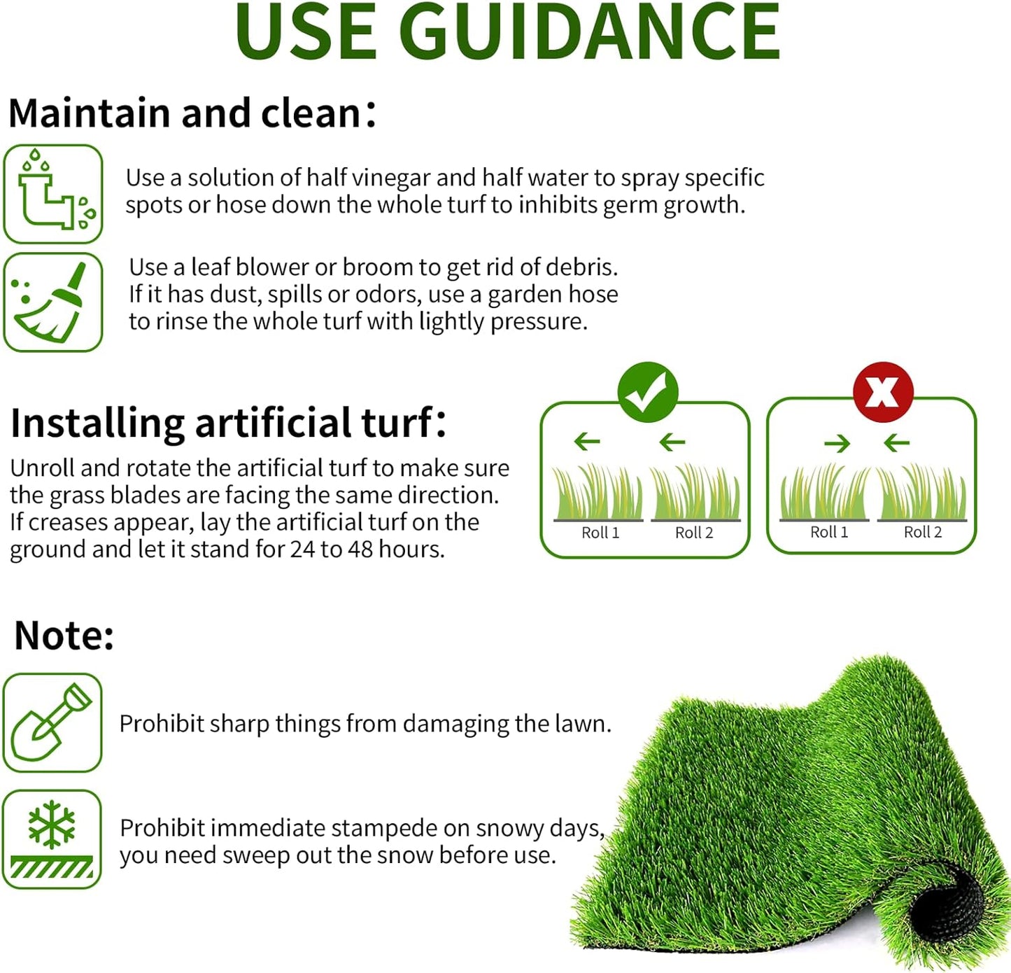 Artificial Grass Rug Indoor Outdoor, 28 in X 40 in (7.7 Square FT) Realistic Thick Synthetic Fake Grass Mat for Dogs, Garden Lawn Landscape Patio Grass