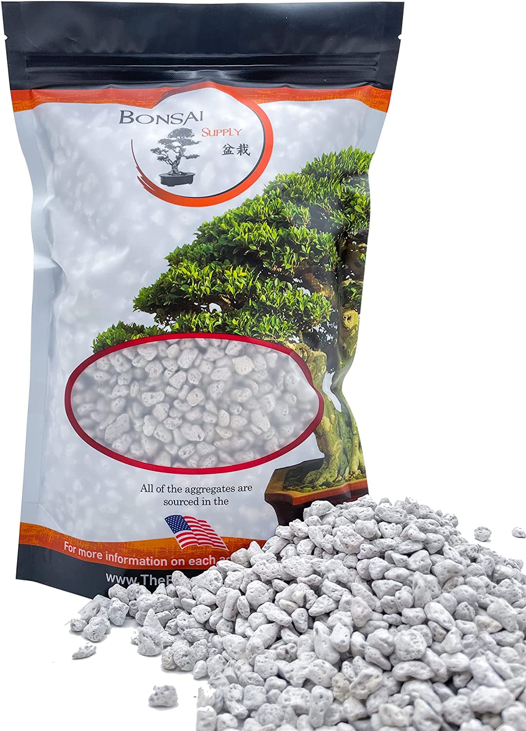 Pumice for Bonsai, Succulent, Cactus | 2 Quarts Bag | 1/4β Particle Size |
