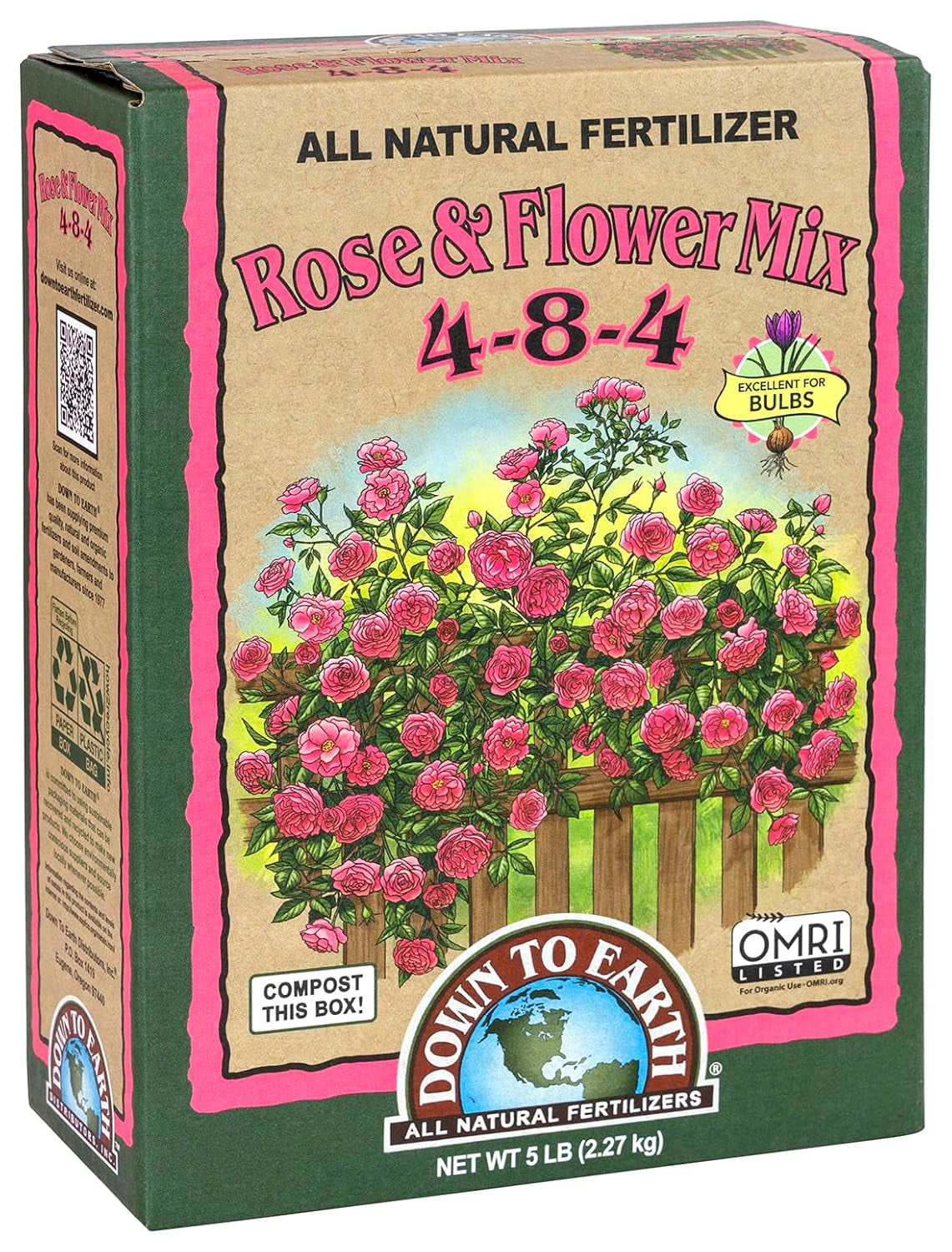 Organic Rose & Flower Mix 4-8-4, 5 Lb