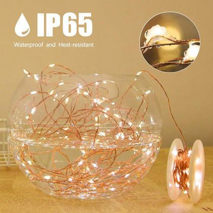 Fairy Lights Plug In, 33Ft 100 LED Fairy Lights for Bedroom, Twinkle Lights with Remote Timer 8 Modes String Lights for Christmas Thanksgiving Patio Wedding Party Indoor Outdoor Decor