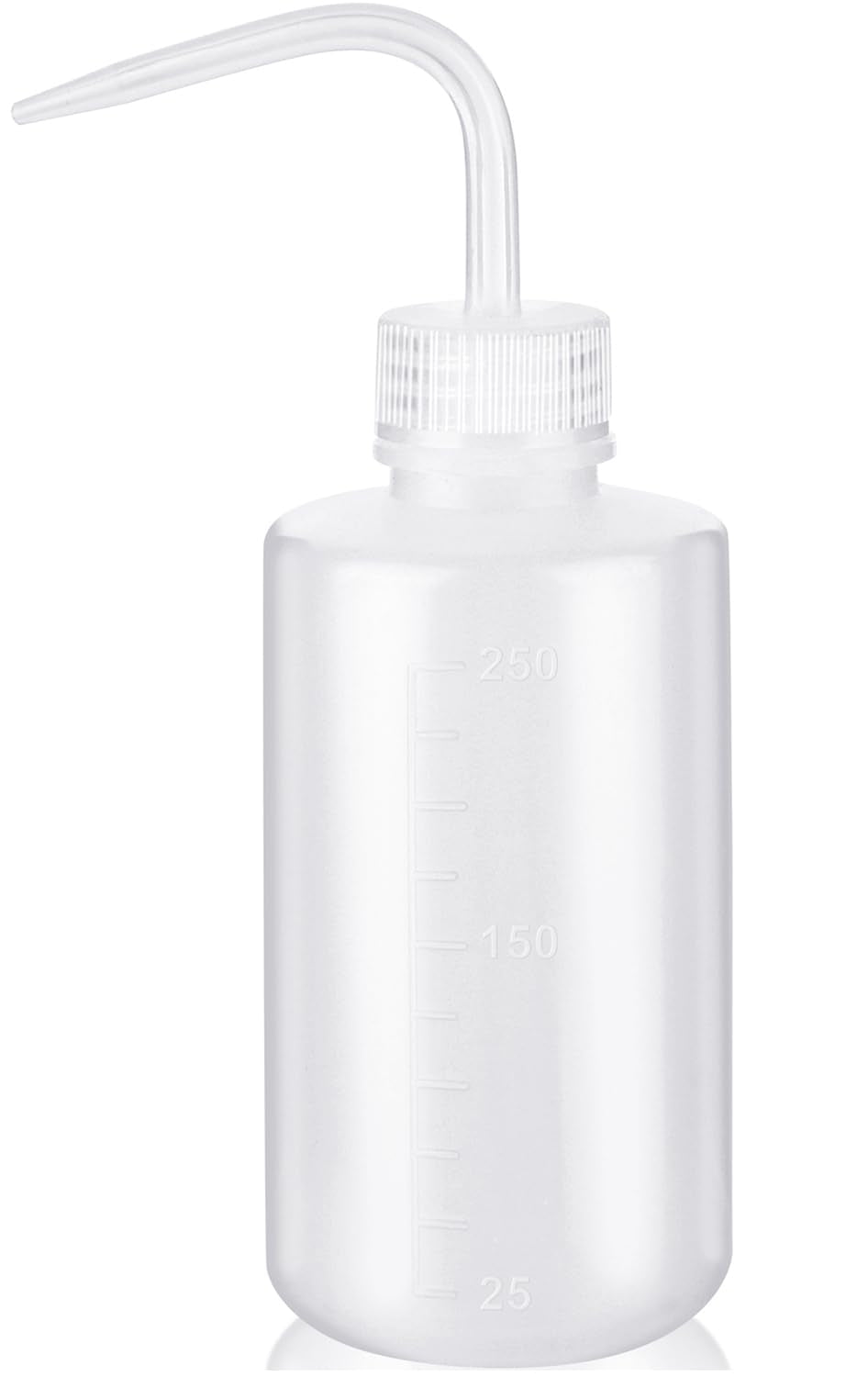 Plastic Squeeze Bottle Leak Proof, 250Ml | 8.5Oz White Wash Bottle Chemical, LDPE, Safety, Medical with Narrow Mouth Scale Labels for Succulent Tattoo Label Watering (1 Bottle)