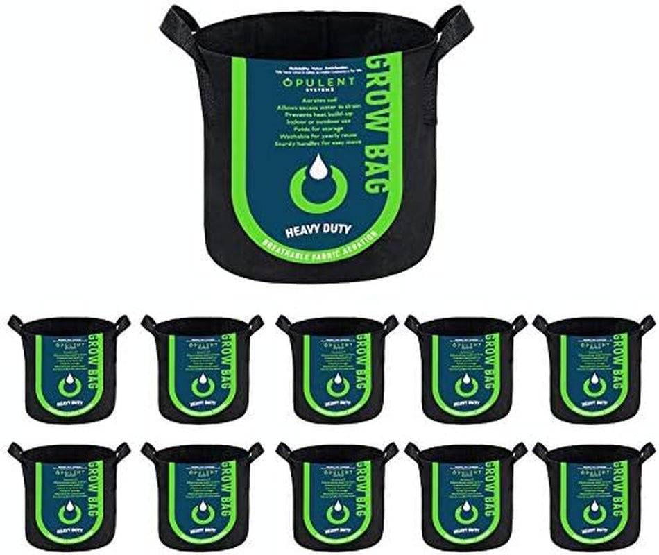 10-Pack 1 Gallon Grow Bags Heavy Duty Thickened Nonwoven Fabric Containers for Potato/Plant Growing Pots with Handles (Black)