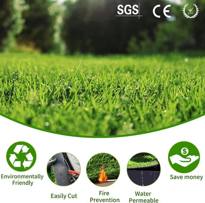 Artificial Grass Rug Indoor Outdoor, 28 in X 40 in (7.7 Square FT) Realistic Thick Synthetic Fake Grass Mat for Dogs, Garden Lawn Landscape Patio Grass