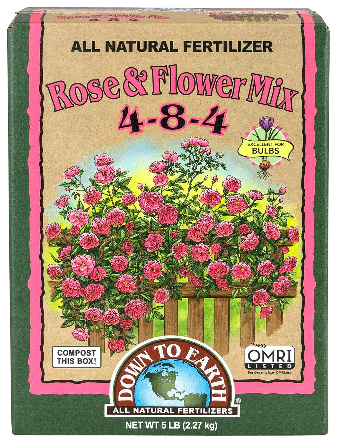 Organic Rose & Flower Mix 4-8-4, 5 Lb