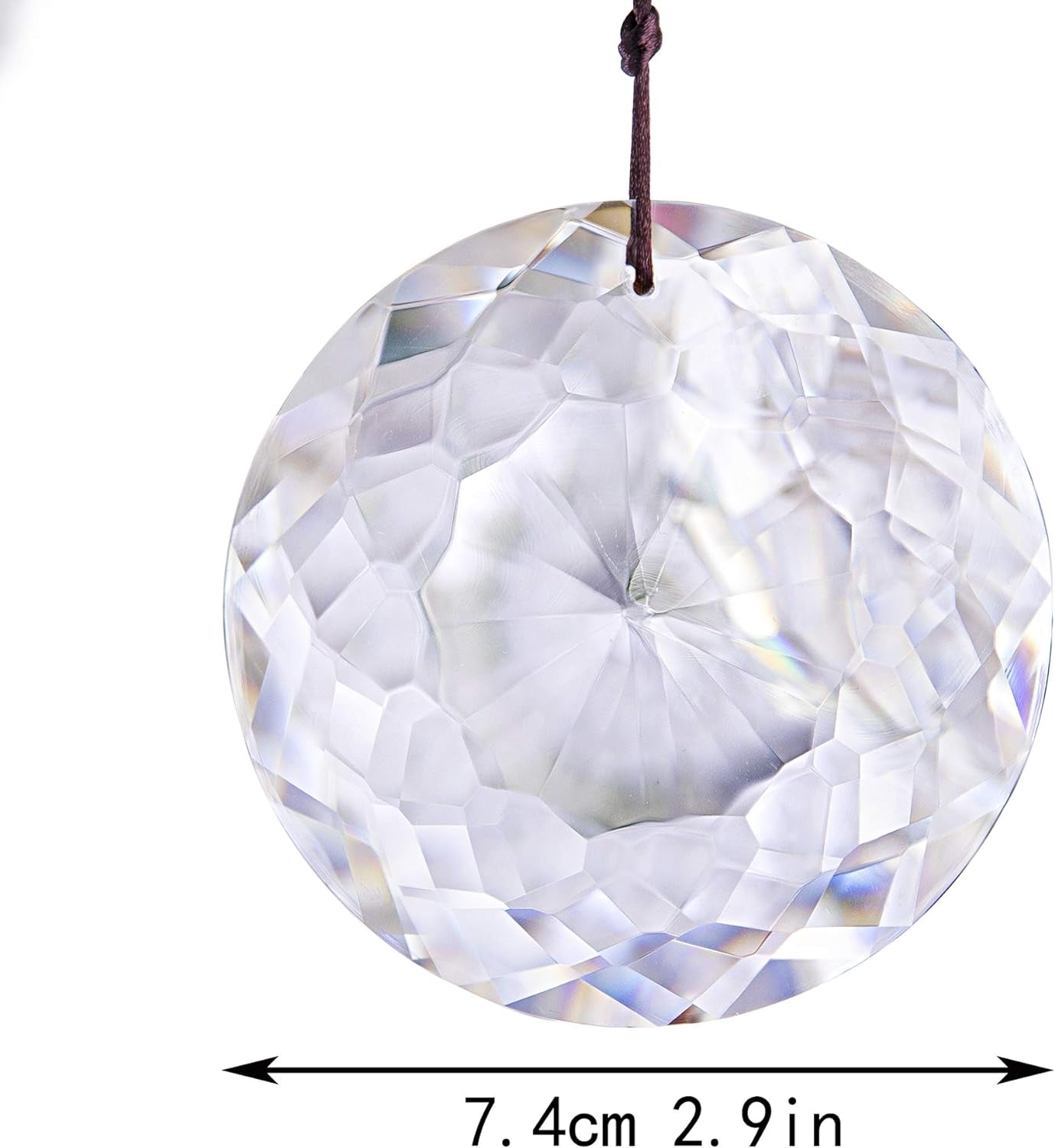 Hanging Crystal Suncatcher Clear Chandelier Crystals Flower of Life Prisms Sun Catcher Window Indoor Ornament Crafts(75Mm)