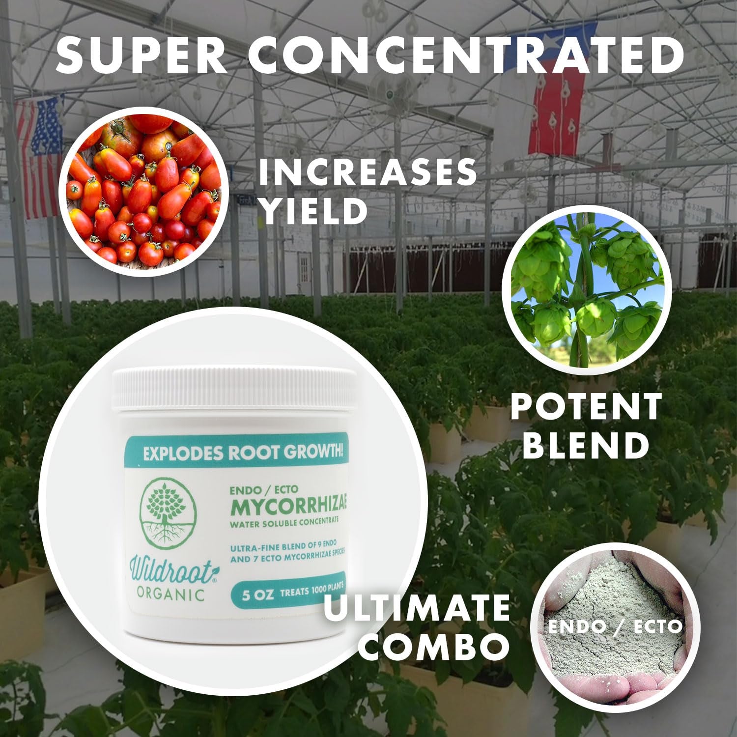 Mycorrhizae 16 Species Inoculant (1 Oz) Improves Drought Tolerance + Saves Precious Water + Fertilizer, Root Stimulator • Explodes Root Growth [1 Oz Treats 1,200 (4 Inch) Plants]