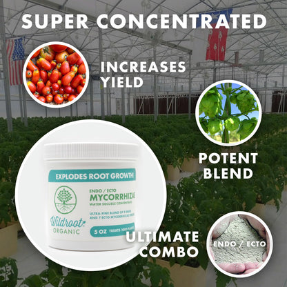 Mycorrhizae 16 Species Inoculant (1 Oz) Improves Drought Tolerance + Saves Precious Water + Fertilizer, Root Stimulator • Explodes Root Growth [1 Oz Treats 1,200 (4 Inch) Plants]