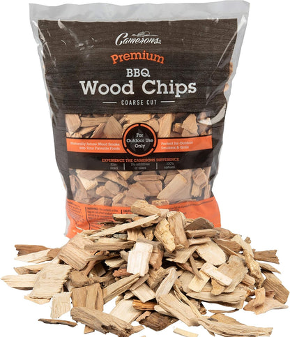 All Natural Pecan Wood Chips for Smoker - 260 Cu. In. Bag, Approx 2 Pounds- Kiln Dried Coarse Cut BBQ Grill Wood Chips for Smoking Meats - Barbecue Smoker Accessories - Grilling Gifts for Men