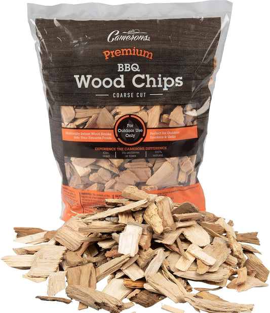 All Natural Pecan Wood Chips for Smoker - 260 Cu. In. Bag, Approx 2 Pounds- Kiln Dried Coarse Cut BBQ Grill Wood Chips for Smoking Meats - Barbecue Smoker Accessories - Grilling Gifts for Men