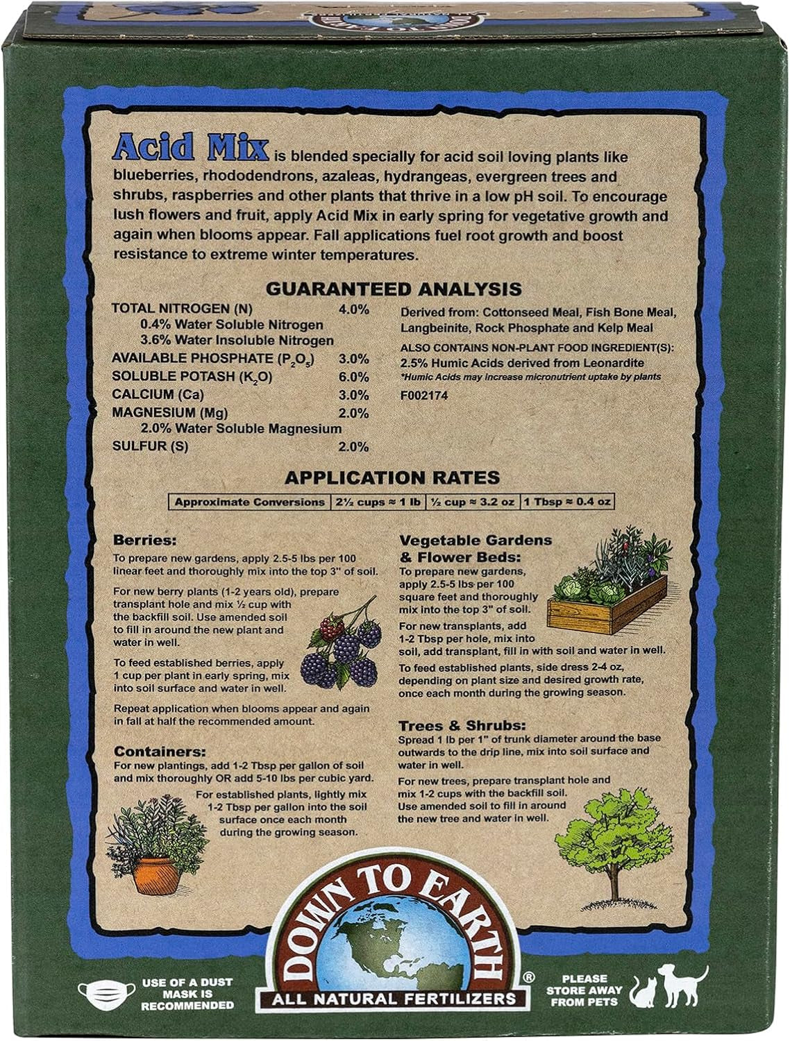 All Natural Acid Mix Fertilizer 4-3-6, 5 Lb